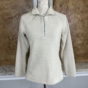 Craghoppers  1/4 Zip Pullover Fleece Women XS Outdoors Winter Beige Sherpa‎